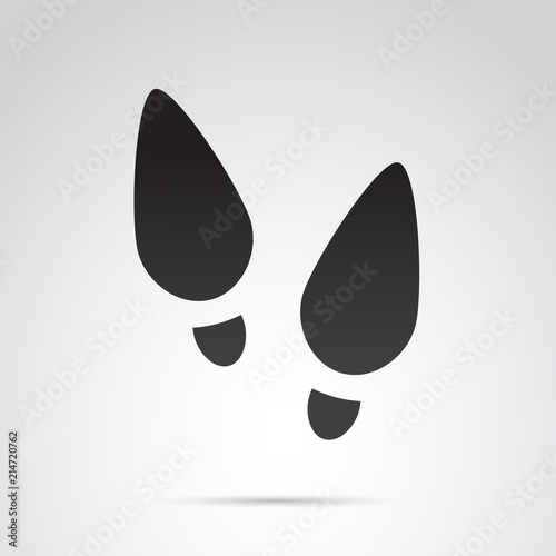 Woman shoe's, high heels footprints vector icon.