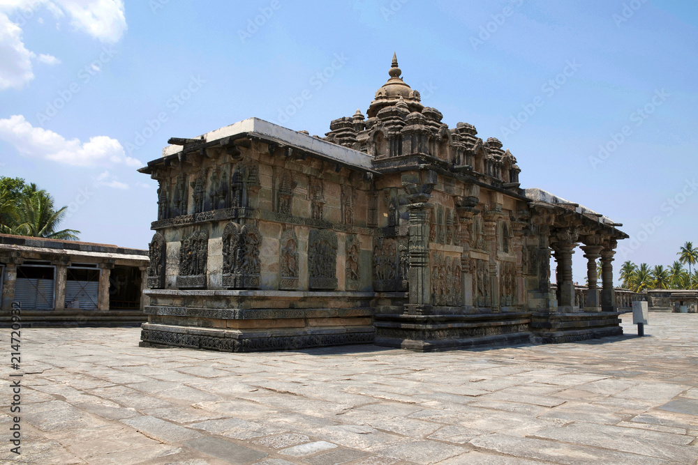 Ranganayaki, Andal, temple situated in the North West to Chennakeshava temple. Belur, Karnataka. View from South West.