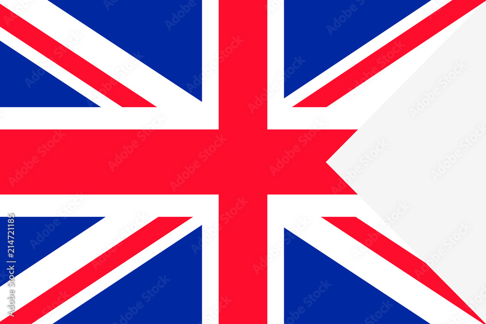 Flag of Great Britain. Symbol of Independence Day, souvenir soccer game banner, language button, icon. Flag of Great Britain. Symbol of Independence Day, souvenir soccer game banner, language button, icon.
