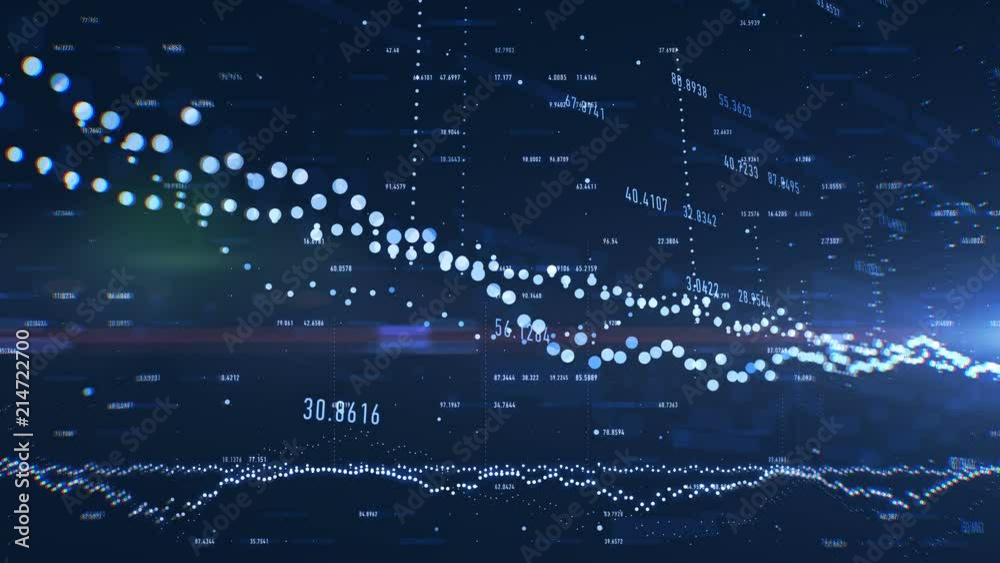 hud line Futuristic. Background with streaming data
