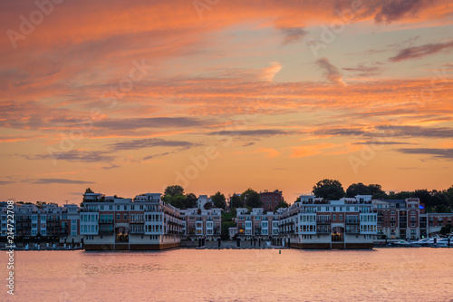 Sunset over the Inner Harbor in Baltimore, Maryland