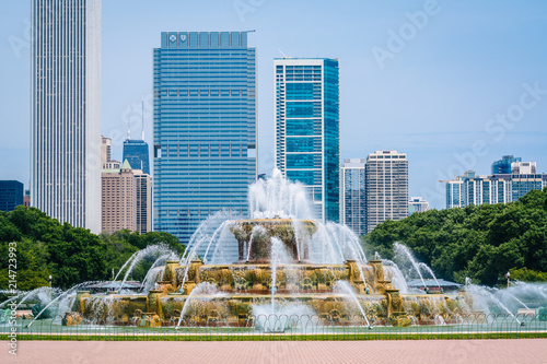 The Buckingham Fountain, in Grant Park, Chicago, Illinois