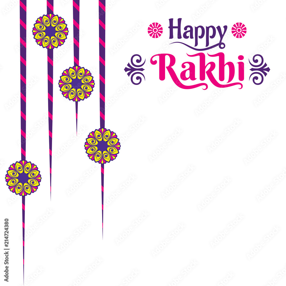 decorative happy rakhi festival greeting card design Stock Vector ...