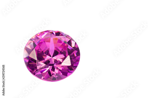 .amethyst  diamonds on the white background with clipping path