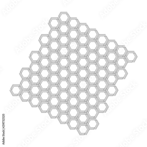 Geometrico astratto esagoni vettoriale incrocio maglia forma concetto