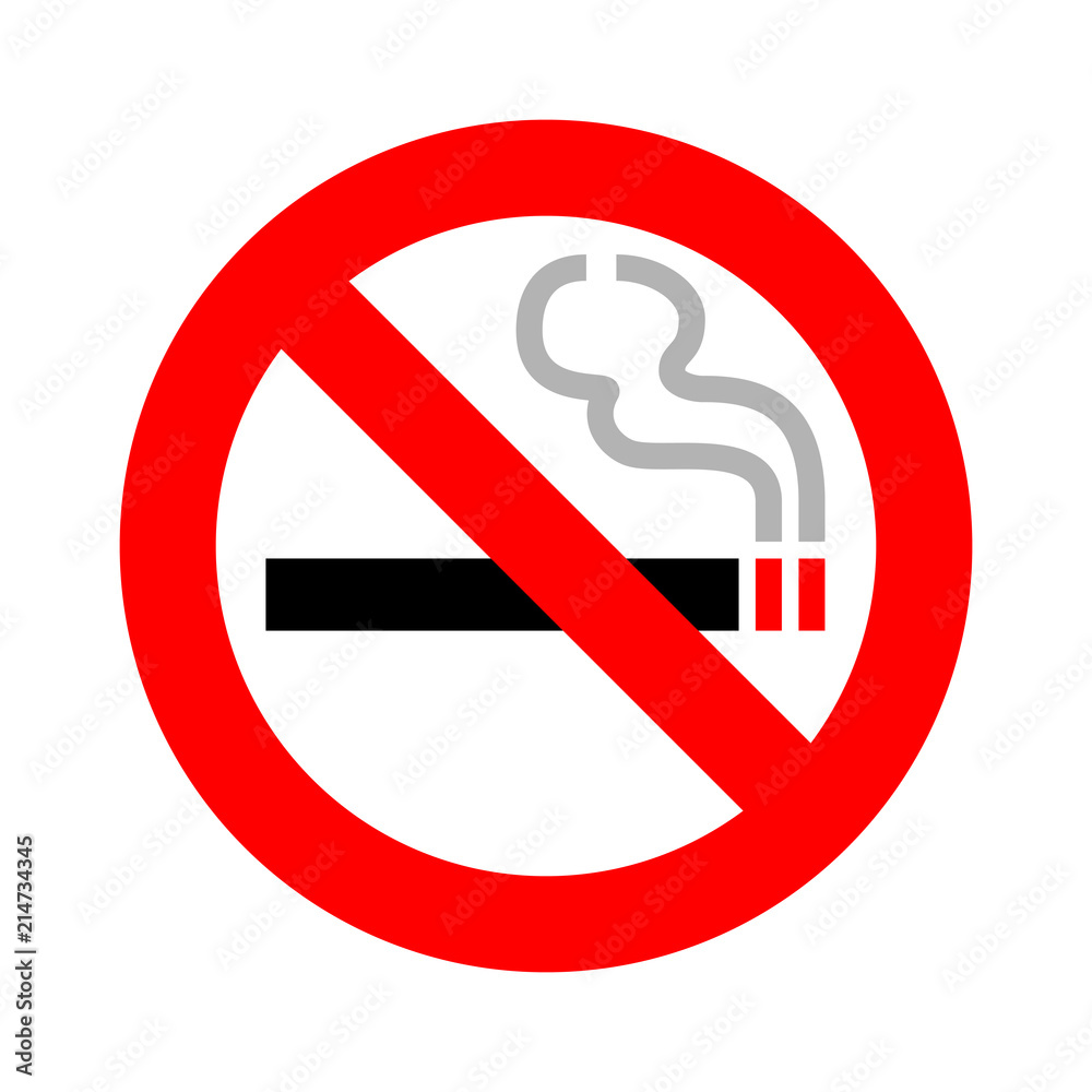 No Smoking Sign Icon Vector Template No Smoking Sign Icon Vector Template