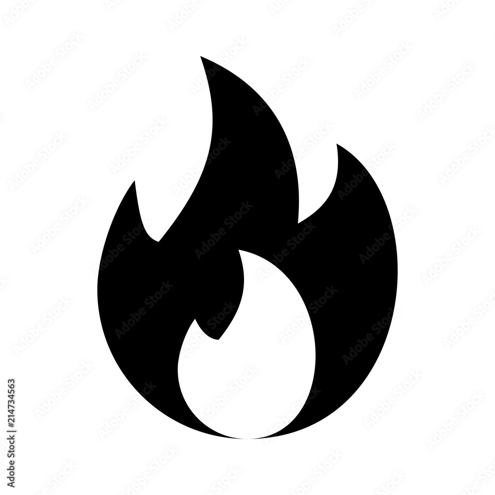 Black Fire Icon Vector Logo Template Black Fire Icon Vector Logo Template