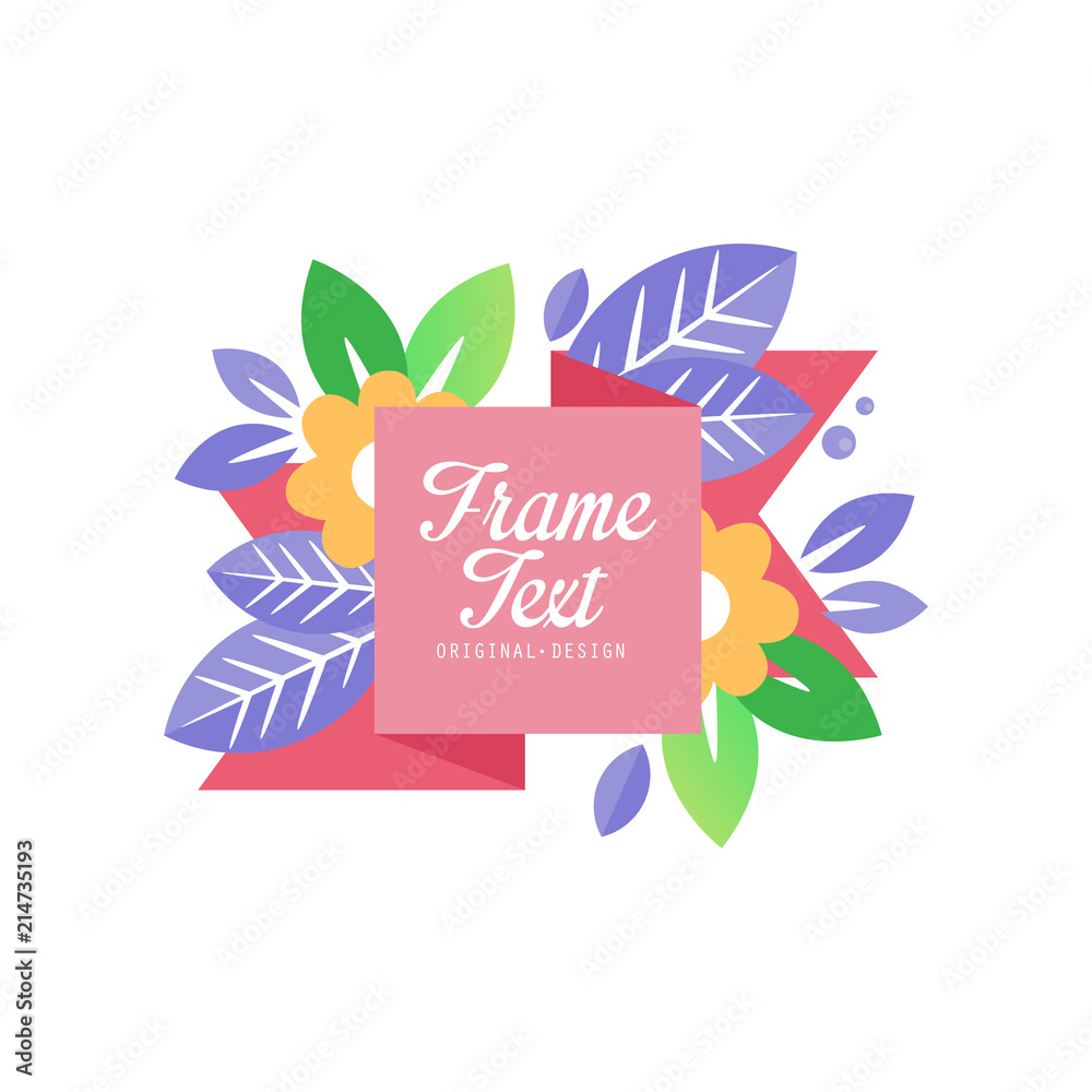 Obraz premium Bright logo with frame and space for text