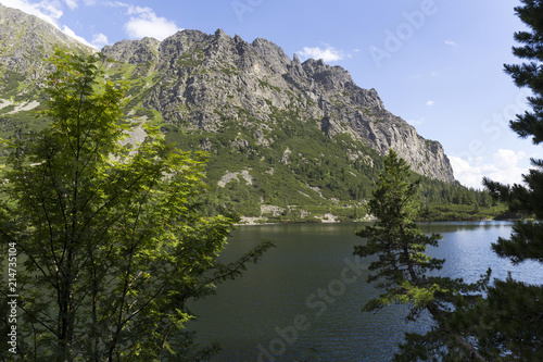 Fototapeta Naklejka Na Ścianę i Meble -  View on mountain Peaks and alpine Landscape of the High Tatras, Slovakia