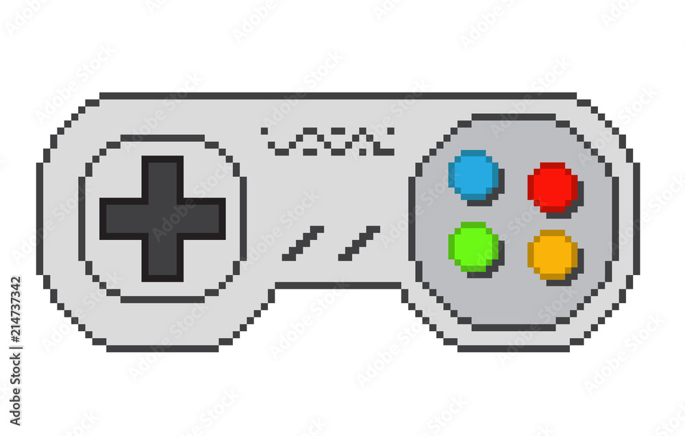 Obraz premium Vector pixel game controller