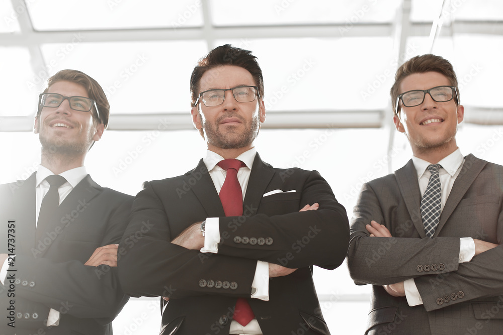 bottom view.a group of confident business people bottom view.a group of confident business people