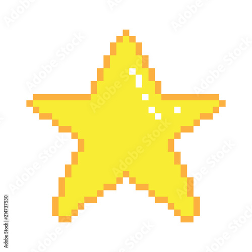 Vector pixel art star