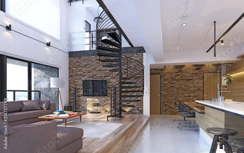 Luxury modern loft photo