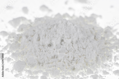Pile of wheat flour isolated on white,farina