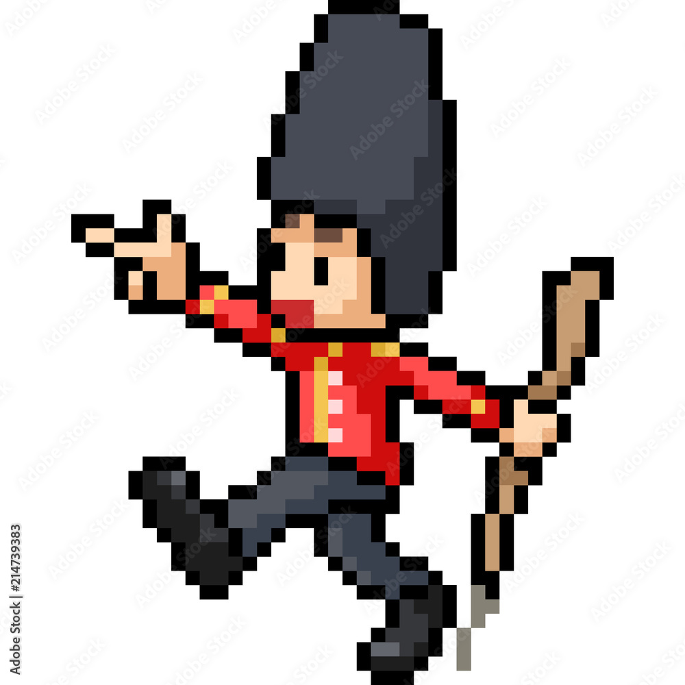 vector pixel art english soldier boy march vector pixel art english soldier boy march