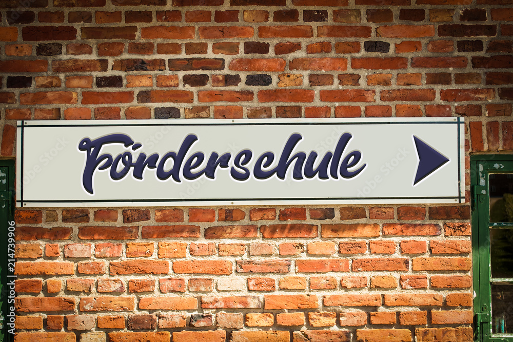 Obraz premium Schild 318 - Förderschule