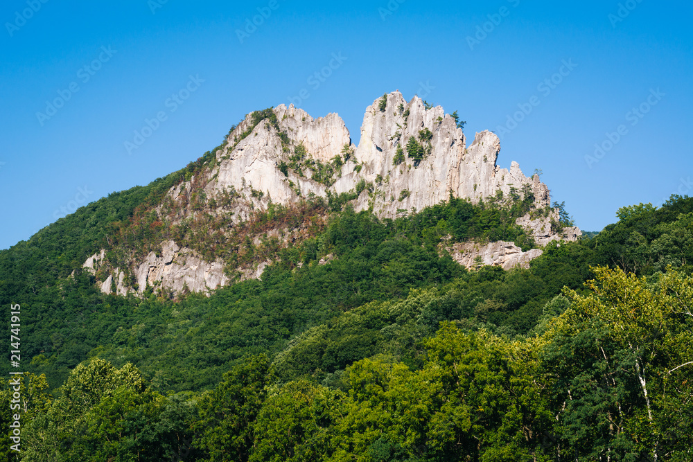 View of Seneca Rocks, in Monongahela National Forest, West Virginia. View of Seneca Rocks, in Monongahela National Forest, West Virginia.