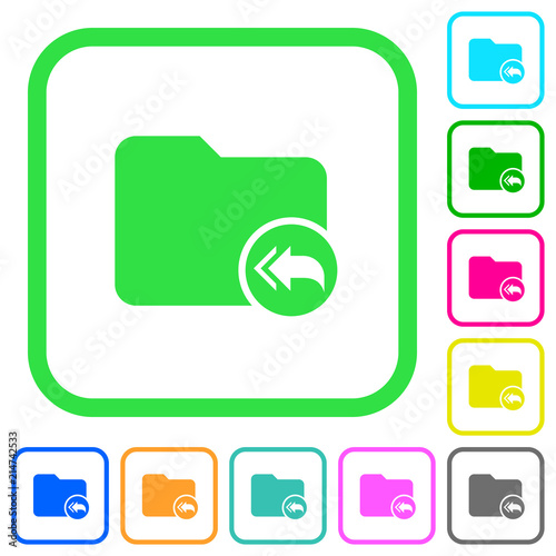 Root directory vivid colored flat icons