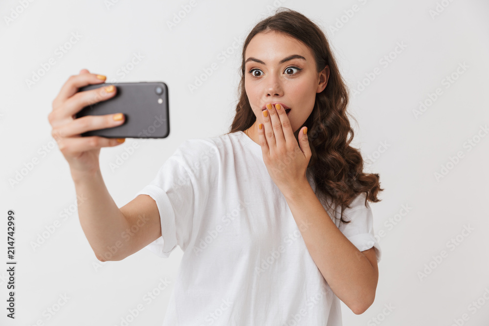 Portrait of a pretty young casual brunette woman Portrait of a pretty young casual brunette woman