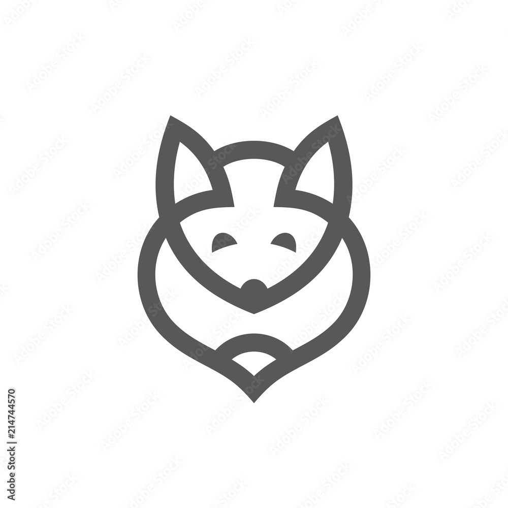 Fototapeta premium Fox abstract sign