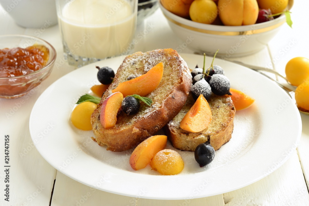 French toast with fresh berries French toast with fresh berries