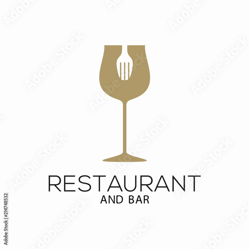Spoon and Glass Logo Design For Restaurant Logo