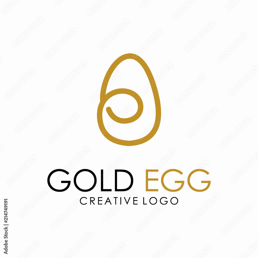 Fototapeta premium Luxury Egg Logo Design Concept