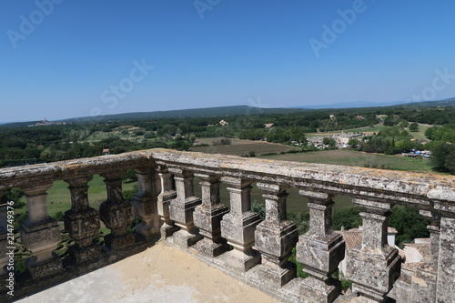 The village of Grignan and its surrounding area