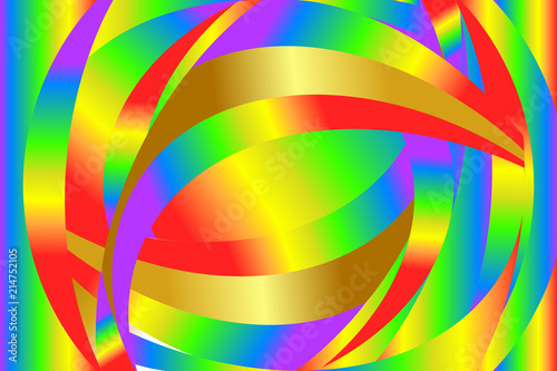 Colorful rainbow and gold colored texture background, followed LGBT rainbow pride flag colors -red, orange, yellow, green, indigo (blue) and violet (purple, magenta). Vector illustration, EPS10.