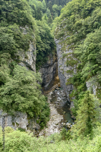 Dezzo creek at the bottom of Via Mala ravine, Scalve canyon, Italy