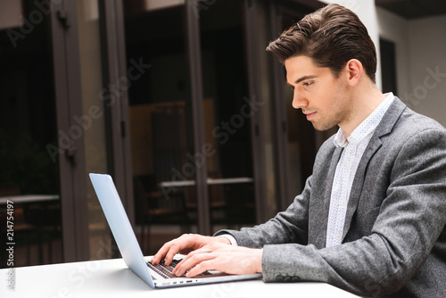 Concentrated young businessman