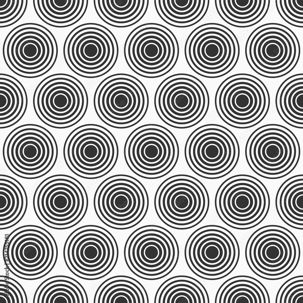 Abstract seamless pattern of circles.