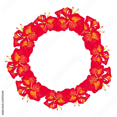 Red Canna lily Wreath