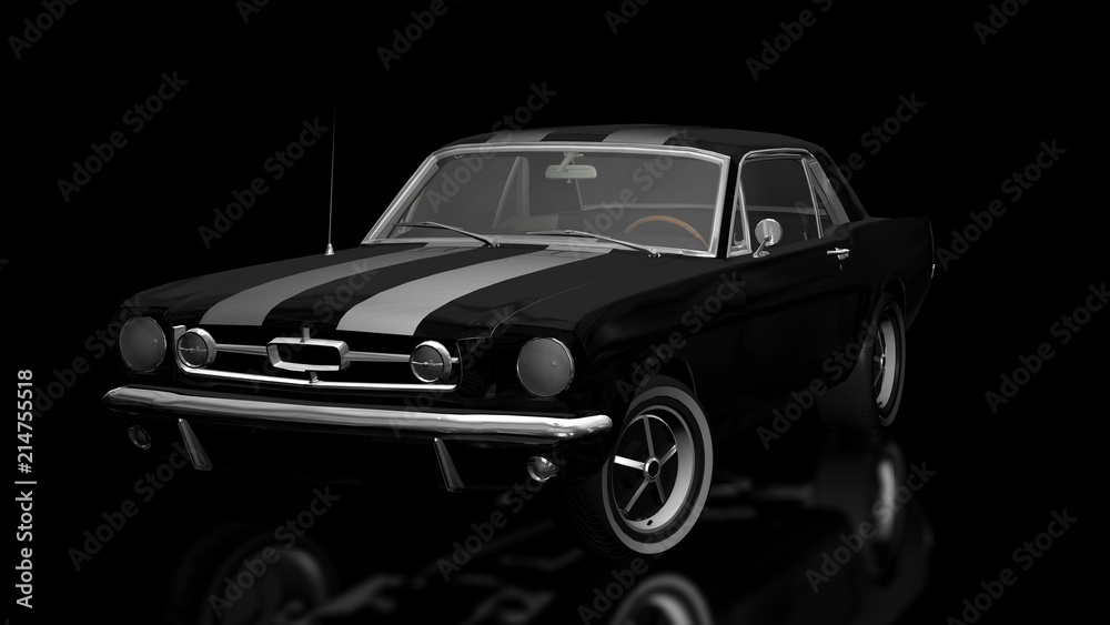 black Classical Sports Car black Classical Sports Car