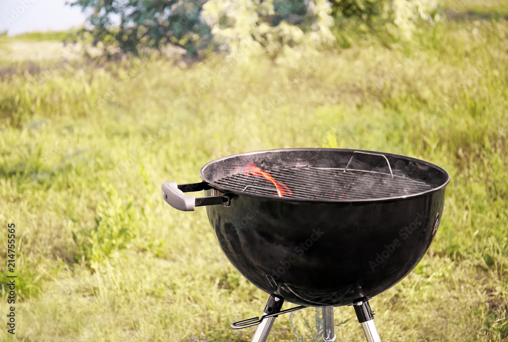 Modern barbecue grill outdoors Modern barbecue grill outdoors