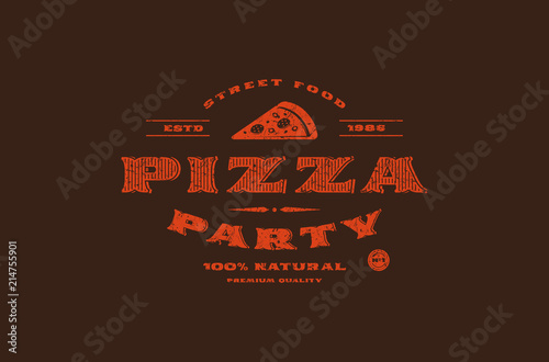 Stock vector template of pizzeria label