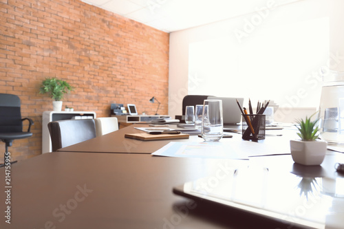Table prepared for business...