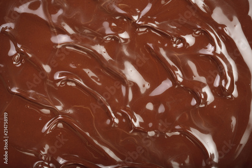 Melted chocolate swirl as a background closeup