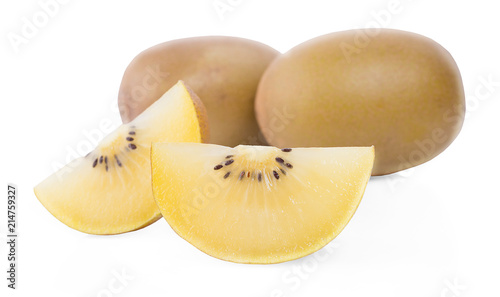 yellow kiwi fruit an isolated on white