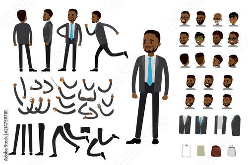 Male african american  businessman constructor