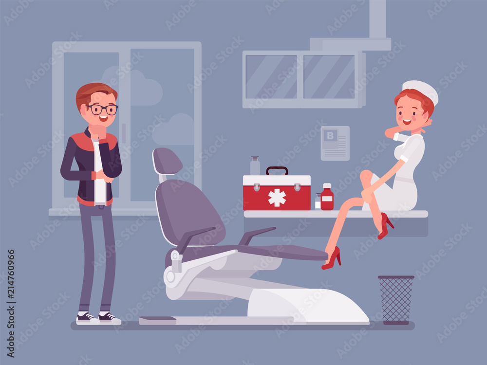 Sexy nurse flirting with patient Stock Vector | Adobe Stock