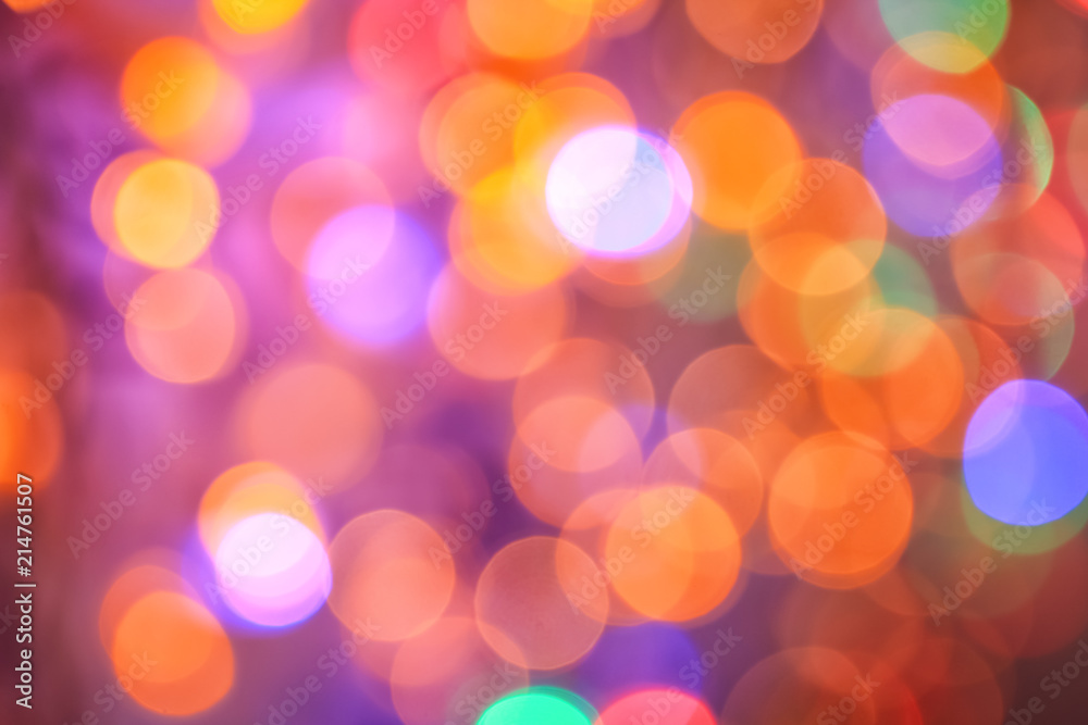 Blurred view of Christmas lights