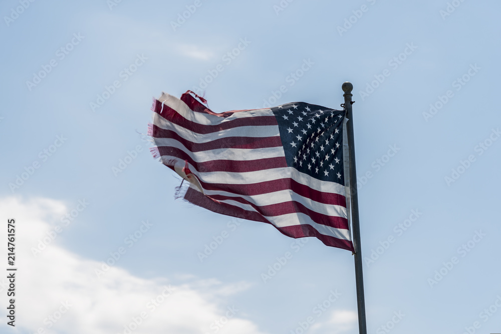 Fototapeta premium American flag waving