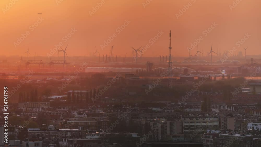 wind generators field at sunset amsterdam suburb wind generators field at sunset amsterdam suburb