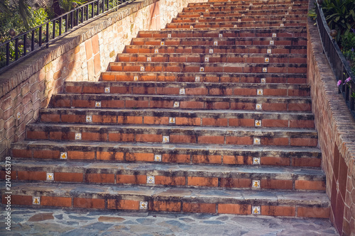 Traditional Spanish stone stairs