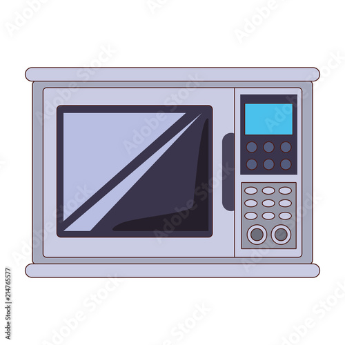 Microwave kitchen appliance vector illustration graphic design