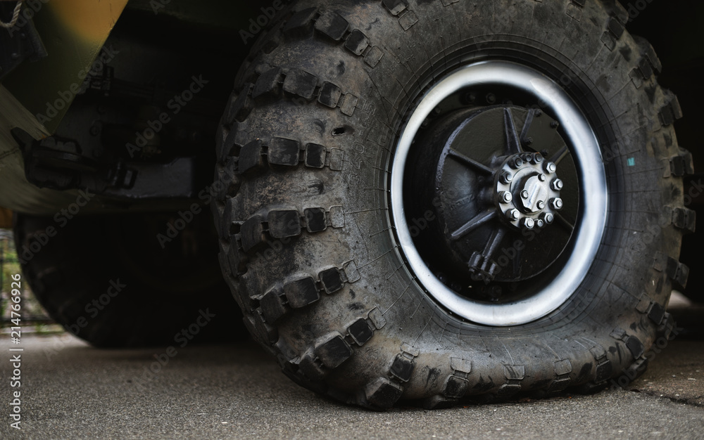 flat wheel of an Infantry fighting vehicle (IFV) flat wheel of an Infantry fighting vehicle (IFV)