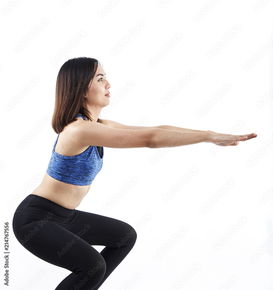 Asian woman short hair fitness Asian woman short hair fitness