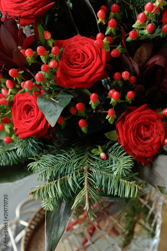 Winter rose bouquet.