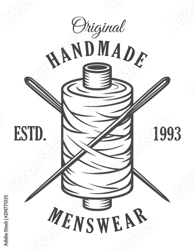 Vintage monochrome tailor emblem